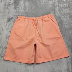 Vintage Paradise Bay Shorts Womens XL Orange Pull On Drawstring Casual Pockets